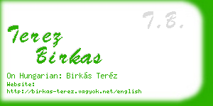 terez birkas business card